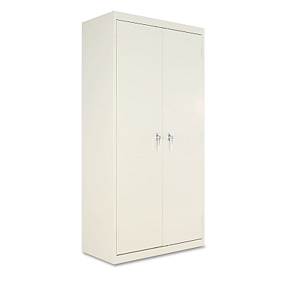 Alera Assembled 72" High Heavy-Duty Welded Storage Cabinet, Four Adjustable Shelves, 36w x 18d, Putty (ALECM7218PY)