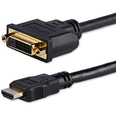 StarTech 8in Hdmi To Dvi-d Video Cable Adapter - Hdmi Male To Dvi Female - Hdmi To Dvi D (HDDVIMF8IN)