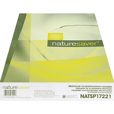 Nature Saver 2/5 Tab Cut Legal Recycled Classification Folder (NATSP17221)