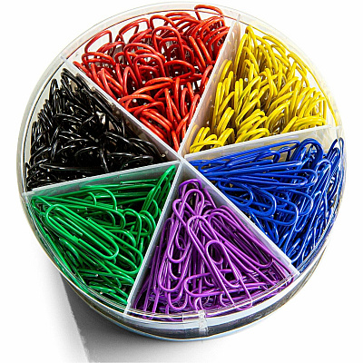 Officemate Coated Paper Clips, 450/Pack (OIC97227)