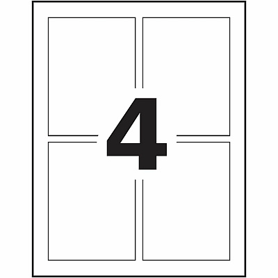 Avery Durable White Rectangle Film Labels4¾" x 3½" (AVE22827)