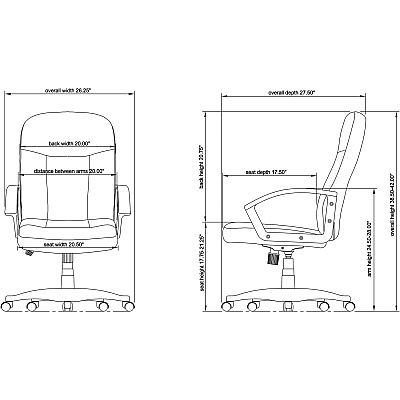 Lorell Managerial Mid-back Chair (LLR84869)
