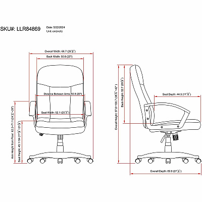 Lorell Managerial Mid-back Chair (LLR84869)