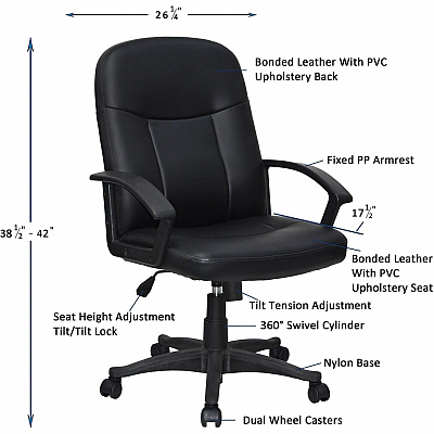 Lorell Managerial Mid-back Chair (LLR84869)