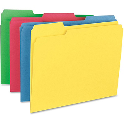 Business Source 1/3 Tab Cut Letter Recycled Top Tab File Folder (BSN16517)