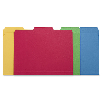 Business Source 1/3 Tab Cut Letter Recycled Top Tab File Folder (BSN16517)