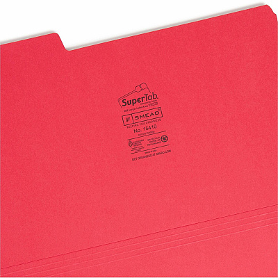 Smead SuperTab 1/3 Tab Cut Legal Recycled Top Tab File Folder (SMD15410)