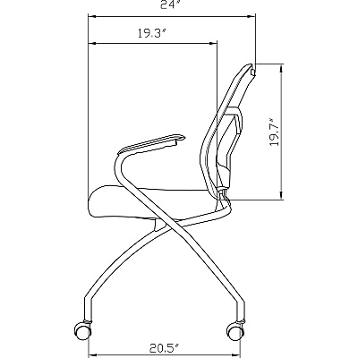 Lorell Mesh Back Nesting Training/Guest Chairs (LLR84374)