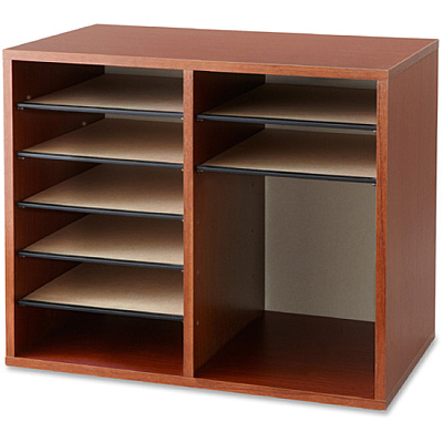 Safco Adjustable 12-Slot Wood Literature Organizer (SAF9420CY)