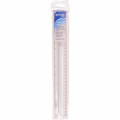 Westcott 12" Clear Magnifying Data Processing Ruler (ACM15571)