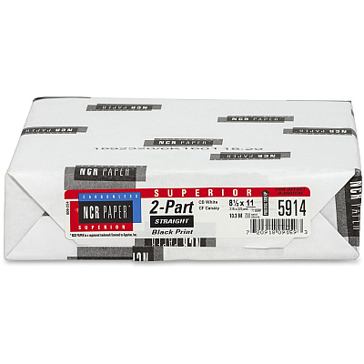 NCR Paper Superior 2-part Straight Carbonless Paper - White (NCR5914)