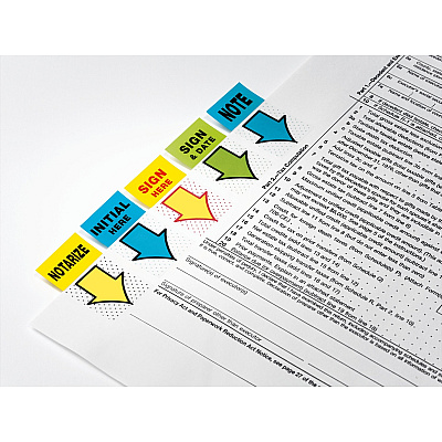 Post-it Sign Here Flags in Desk Grip Dispenser (MMM680HVSH)