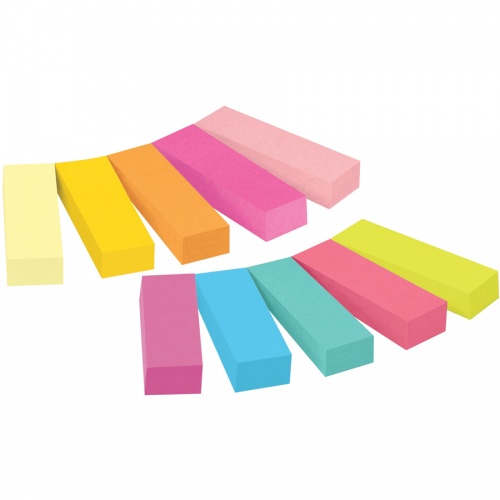 Post-it Page Markers - 1/2"W - Bright Colors (67010AB)