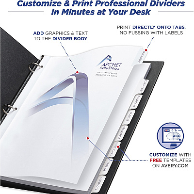 Avery Customizable Print-On Dividers (AVE11554)