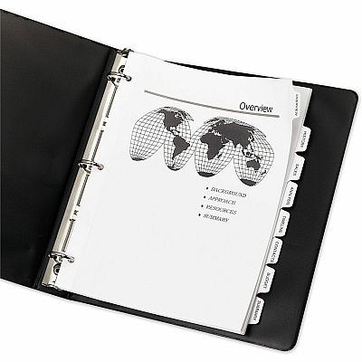 Avery(R) Customizable Print-On(TM) Dividers, 8 Tab, White, 5 Sets (AVE11552)