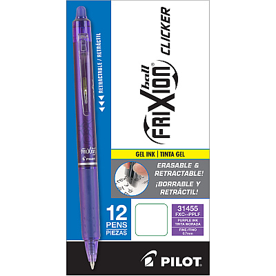 Pilot FriXion .7mm Clicker Erasable Gel Pens (PIL31455)