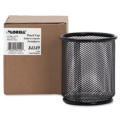 Lorell Mesh Wire Pencil Cup Holder (LLR84149)