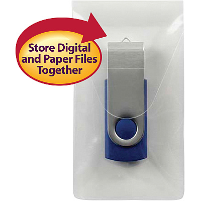 Smead Self-Adhesive USB Flash Drive Pocket (SMD68150)