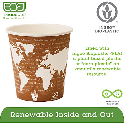 Eco-Products 10 oz World Art Hot Beverage Cups (ECOEPBHC10WA)