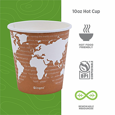 Eco-Products 10 oz World Art Hot Beverage Cups (ECOEPBHC10WA)