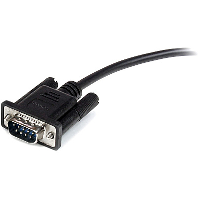 StarTech 2m Black Straight Through Db9 Rs232 Serial Cable - Db9 Rs232 Serial Extension Cable - Male To Female Cable (MXT1002MBK)