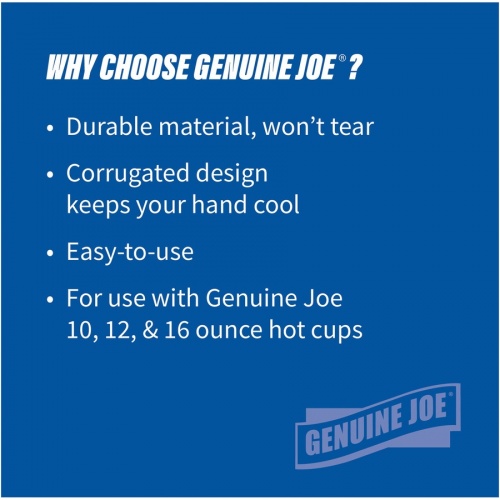 Genuine Joe Protective Corrugated Cup Sleeves (19049CT)