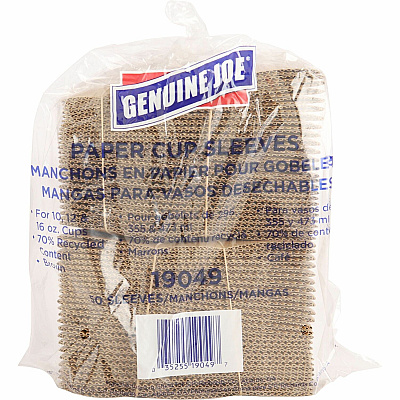 Genuine Joe Protective Corrugated Cup Sleeves (GJO19049CT)