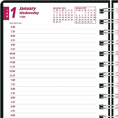 Brownline DuraFlex Daily Appointment Book / Monthly Planner (CB634VBLK)