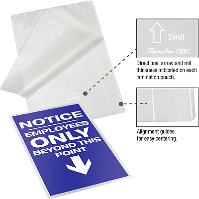 GBC Fusion EZUse Laminating Pouches (GBC3745003)