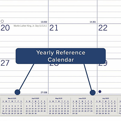 Blueline DuraGlobe Monthly Desk Pad Calendar, 22" x 17" , English (C177227)