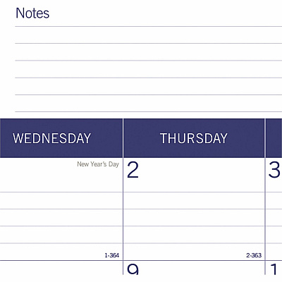 Blueline DuraGlobe Monthly Desk Pad Calendar, 22" x 17" , English (C177227)
