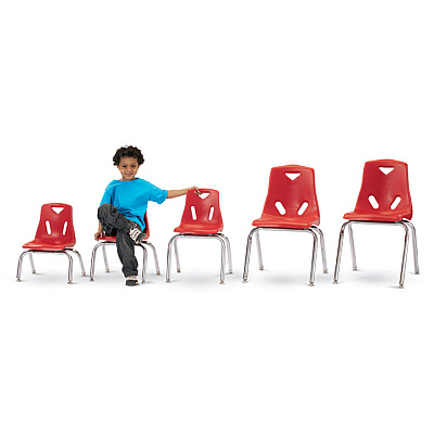 Jonti-Craft Berries Plastic Chairs with Chrome-Plated Legs (8148JC1119)