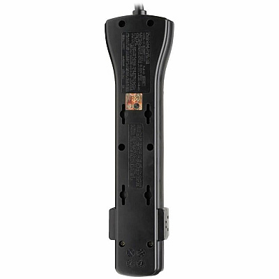 Eaton Tripp Lite Series Protect It! 7-Outlet Surge Protector, 7 ft. Cord with Right-Angle Plug, 2160 Joules, Diagnostic LEDs, Black Housing (SUPER7B)