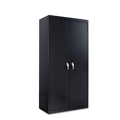 Alera Assembled 72" High Heavy-Duty Welded Storage Cabinet, Four Adjustable Shelves, 36w x 18d, Black (ALECM7218BK)