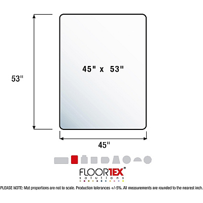 Floortex Advantagemat Phthalate Free Vinyl Rectangular Chair Mat for Carpets up to 1/4" - 45" x 53" (FLRPF1113425EV)