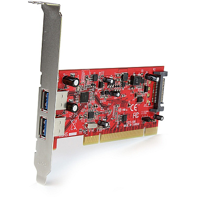 StarTech 2 Port Pci Usb 3.0 Card W/ Sata Power (PCIUSB3S22)