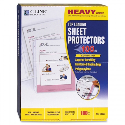 C-Line Heavyweight Poly Sheet Protectors (62023)