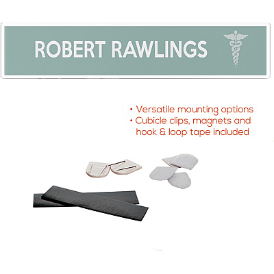 deflecto Cubicle Nameplate Sign Holder (DEF587501)