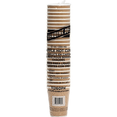 Genuine Joe 12 oz Rippled Hot Cups (GJO11260)