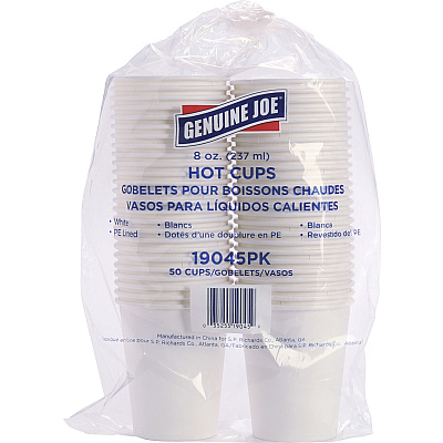 Genuine Joe 8 oz Disposable Hot Cups (GJO19045)