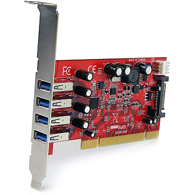 StarTech 4 Port Pci Usb 3.0 Card W/ Sata Power (PCIUSB3S4)