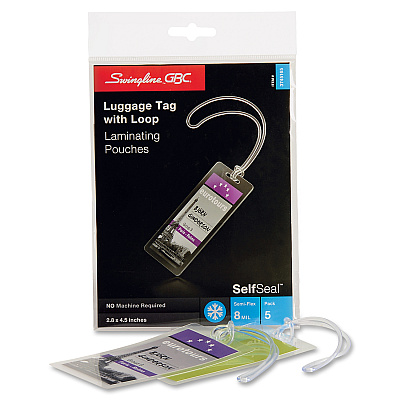 GBC Self-Sealing Luggage Tag Laminating Pouches (GBC3745165)
