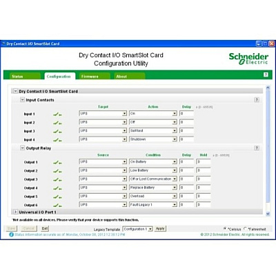 APC Dry Contact I/o Smartslot Card (AP9613)