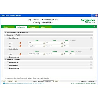 APC Dry Contact I/o Smartslot Card (AP9613)