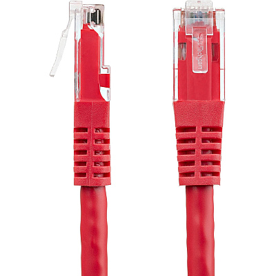 StarTech 100ft Cat6 Ethernet Cable Red Cat 6 Poe (C6PATCH100RD)