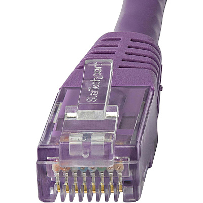 StarTech 50ft Cat6 Ethernet Cable Purple Cat6 Poe (C6PATCH50PL)