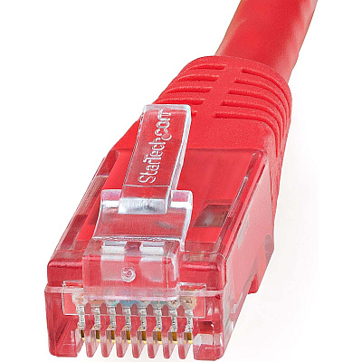 StarTech 50ft Cat6 Ethernet Cable Red Cat 6 Poe (C6PATCH50RD)