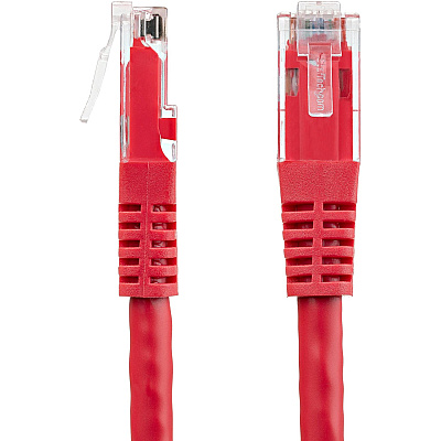 StarTech 50ft Cat6 Ethernet Cable Red Cat 6 Poe (C6PATCH50RD)