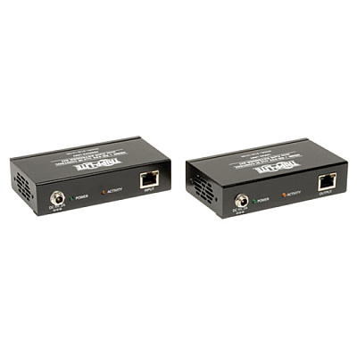 Tripp Lite HDMI over Cat5/6 Extender Kit, Transmitter/Receiver, 4K, Serial and IR Control, Up to 328 ft. (100 m), TAA (TRPB1261A1SR)