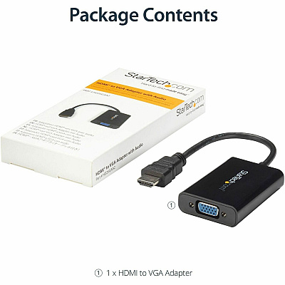 StarTech Hdmi To Vga Adapter Converter With Audio (HD2VGAA2)